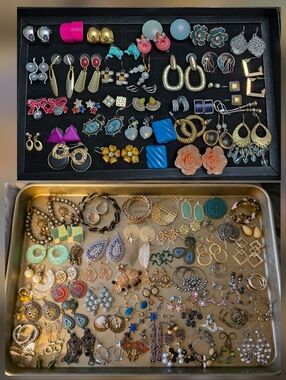 Approx 2lbs Vintage To Costume To Modern Earring Bundle